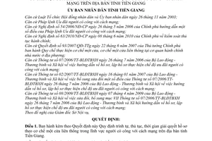 Quyết định 04/2011/QĐ-UBND cơ chế một cửa liên thông lĩnh vực người có công