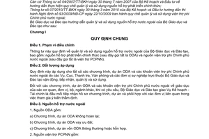 Thông tư 06/2011/TT-BGDĐT quản lý sử dụng nguồn hỗ trợ nước ngoài