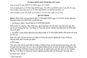 Quyết định 05/2011/QĐ-UBND chế độ đối với học sinh dân tộc thiểu số Quảng Nam