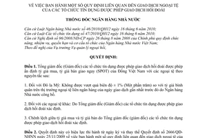 Quyết định 230/QĐ-NHNN giao dịch ngoại tệ tổ chức tín dụng