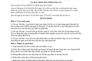 Quyết định 04/2011/QĐ-UBND nhiệm vụ quyền hạn cơ cấu của chi cục văn thư Long An