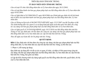 Quyết định 06/2011/QĐ-UBND mức chi bảo đảm cho công tác xây dựng văn bản