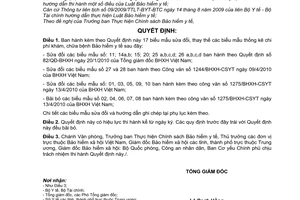 Quyết định 160/QĐ-BHXH  biểu mẫu sửa đổi biểu mẫu thống kê chi phí