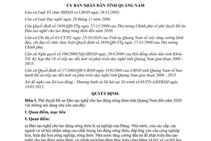Quyết định 494/QĐ-UBND 2011 Đề án Đào tạo nghề cho lao động nông thôn Quảng Nam 2020