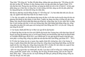 Chỉ thị 02/2011/CT-UBND tổ chức, phát động trồng rừng, trồng cây phân tán