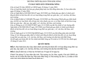 Quyết định 11/2011/QĐ-UBND chính sách khuyến khích hoạt động lĩnh vực giáo