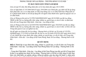 Quyết định 02/2011/QĐ-UBND nhiệm vụ quyền hạn cơ cấu trung tâm chữa bệnh NamĐịnh