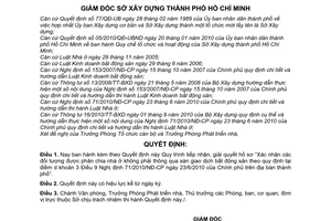 Quyết định 318/QĐ-SXD-PTN  quy trình tiếp nhận, giải quyết hồ sơ