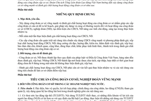 Hướng dẫn 187/HD-TLĐ xây dựng công đoàn cơ sở vững mạnh