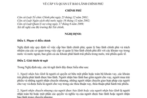 Nghị định 15/2011/NĐ-CP cấp và