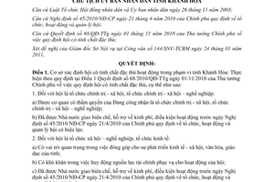 Quyết định 448/QĐ-UBND 2011 hội có tính chất đặc thù hoạt động Khánh Hòa