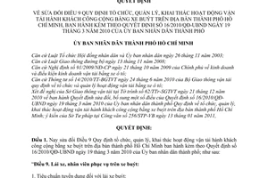 Quyết định 11/2011/QĐ-UBND sửa đổi Quyết định 16/2010/QĐ-UBND