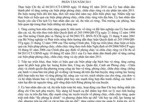Chỉ thị 01/2011/CT-UBND tăng cường biện pháp phòng cháy, chữa cháy rừng
