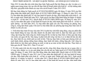 Chỉ thị 02/2011/CT-UBND triển khai giải pháp chủ yếu để thực hiện thắng lợi