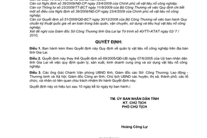 Quyết định 01/2011/QĐ-UBND quản lý vật liệu nổ công nghiệp