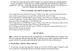 Quyết định 162/QĐ-BHXH  sửa đổi Quyết định 1099/QĐ-BHXH