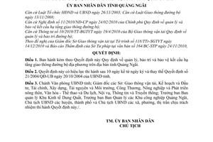 Quyết định 06/2011/QĐ-UBND quản lý, bảo trì bảo vệ kết cấu hạ tầng