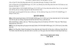 Quyết định 04/2011/QĐ-UBND điều chỉnh 49/2010/QĐ-UBND mức thu học phí trường công lập Kon Tum