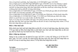 Thông tư 24/2011/TT-BTC hướng dẫn thực hiện mức thuế suất thuế nhập khẩu ưu đãi