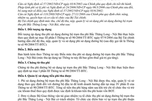 Thông tư 23/2011/TT-BTC phí sử dụng đường bộ trạm thu phí Bắc Thăng Long