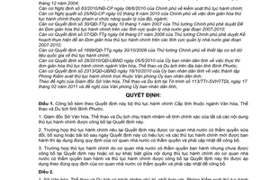 Quyết định 13/2011/QĐ-UBND công bố bộ thủ tục hành chính Cấp tỉnh