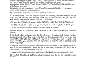 Công văn 98/BTC-QLG điều hành giá và sử dụng quỹ bình ổn giá xăng, dầu