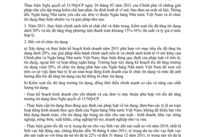 Chỉ thị 01/CT-NHNN  giải pháp tiền tệ kiểm soát lạm phát