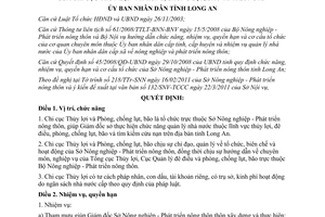 Quyết định 08/2011/QĐ-UBND quyền hạn cơ cấu tổ chức chi cục thủy lợi Long An