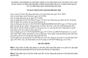 Quyết định 10/2011/QĐ-UBND phân cấp nhiệm vụ chi thực hiện Luật Dân quân tự vệ