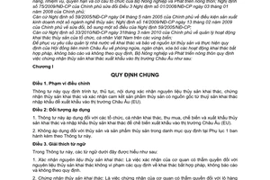 Thông tư 09/2011/TT-BNNPTNT chứng nhận, xác nhận thủy sản khai thác