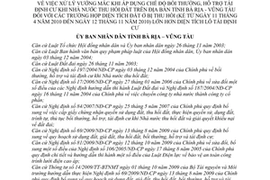 Quyết định 13/2011/QĐ-UBND xử lý vướng mắc khi áp dụng chế độ bồi thường