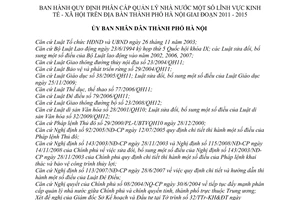 Quyết định 11/2011/QĐ-UBND phân cấp quản lý nhà nước