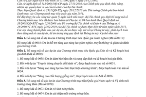 Thông tư 30/2011/TT-BTC bổ sung Mục lục Ngân sách nhà nước