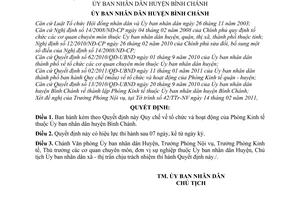 Quyết định 03/2011/QĐ-UBND Quy chế tổ chức và hoạt động của Phòng Kinh tế