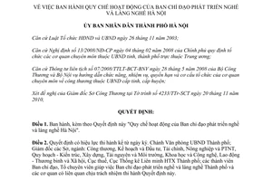 Quyết định 1175/QĐ-UBND năm 2011 Quy chế hoạt động của Ban chỉ đạo phát triển