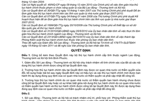 Quyết định 20/2011/QĐ-UBND công bố bộ thủ tục hành chính cấp tỉnh