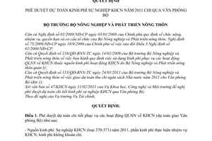 Quyết định 381/QĐ-BNN-TC phê duyệt dự toán kinh phí sự nghiệp khoa học