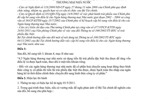Thông tư 31/2011/TT-BTC sửa đổi Thông tư 100/2002/TT-BTC