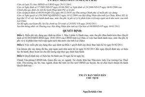 Quyết định 03/2011/QĐ-UBND miễn phí xây dựng trên địa bàn tỉnh Lai Châu