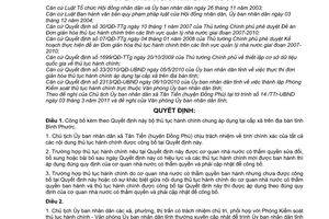 Quyết định 27/2011/QĐ-UBND công bố bộ thủ tục hành chính chung