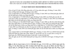 Quyết định 09/2011/QĐ-UBND quản lý giá các loại dịch vụ khám, chữa bệnh