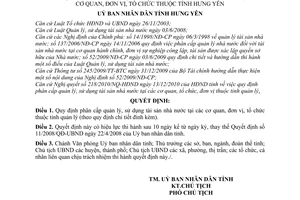 Quyết định 06/2011/QĐ-UBND phân cấp quản lý, sử dụng tài sản nhà nước