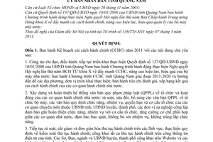 Quyết định 759/QĐ-UBND Kế hoạch cải cách hành chính năm 2011