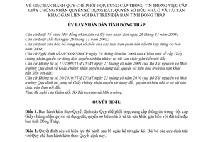 Quyết định 04/2011/QĐ-UBND Quy chế phối hợp, cung cấp thông tin cấp Giấy chứng