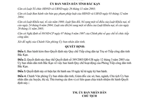 Quyết định 387/2011/QĐ-UBND quy chế tiếp công dân tại trụ sở tiếp dân Bắc Kạn