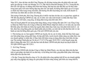 Chỉ thị 06/2011/CT-UBND tiết kiệm điện 2011 Bình Phước