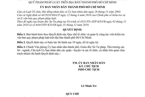 Quyết định 14/2011/QĐ-UBND Quy chế tổ chức và quản lý cộng tác viên kiểm tra