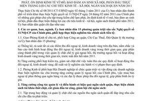 Chỉ thị 02/2011/CT-UBND triển khai Nghị quyết 11/NQ-CP những giải pháp chủ yếu