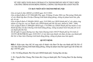 Quyết định 1298/QĐ-UBND kiện toàn Ban Chỉ đạo