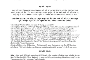 Quyết định 15/QĐ-BCĐGDTP Đổi mới nâng cao hiệu quả hoạt động giám định tư pháp